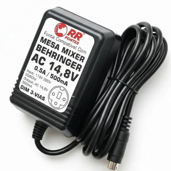 Fonte AC 14,8V Para Mesa De Som Behringer UB1002FX UB1202FX XENYX 1002-FX, QX1002-USB QX1202-USB