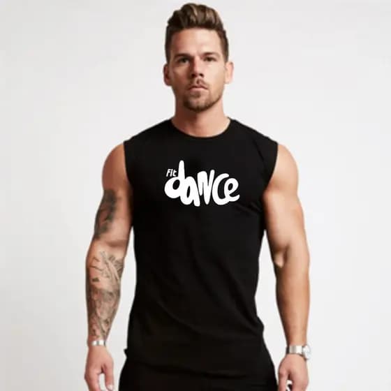 Regata Masculina Machão FitDance Dança Camiseta Longline Academia