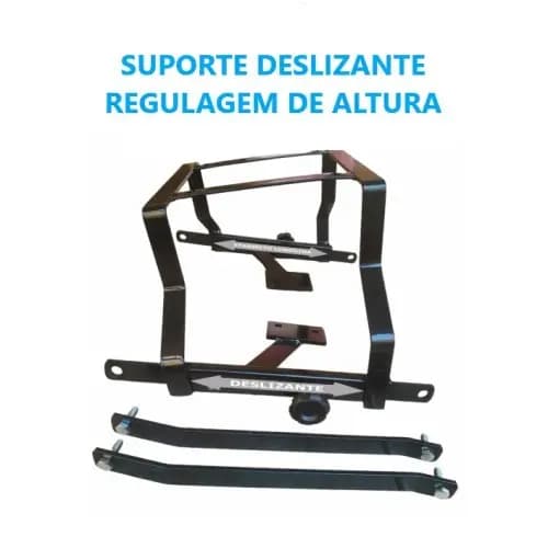 Suporte de Baú para FAZER 250 de 2005 até 2010 - Pode levar garupa - Bagageiro Deslizante de Correr para Caixa de Moto