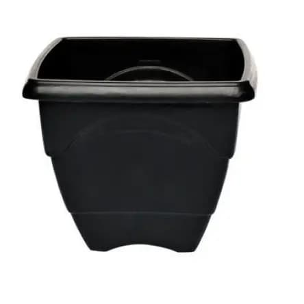 Vaso Quadrado Preto M de 5.5 Litros Horta Planta Casa Jardim