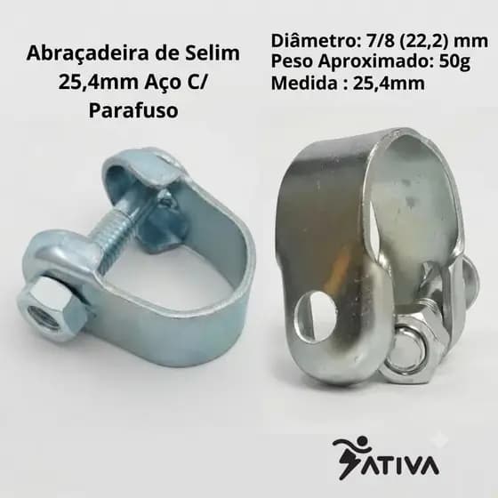 Abraçadeira de Selim 25,4mm Aço C/ Parafuso