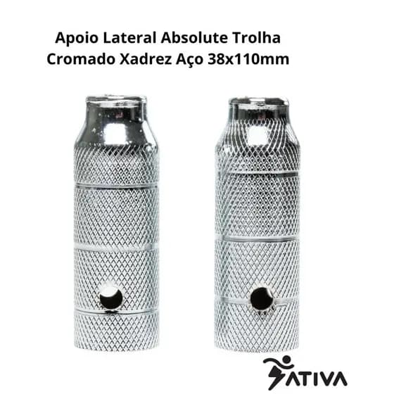 Apoio Lateral Absolute Trolha Cromado Xadrez Aço 38x110mm
