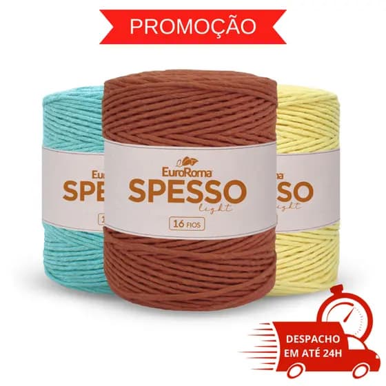 Barbante EuroRoma Spesso 16 Fios TEX 2362 381m 1kg Crochê Macramê