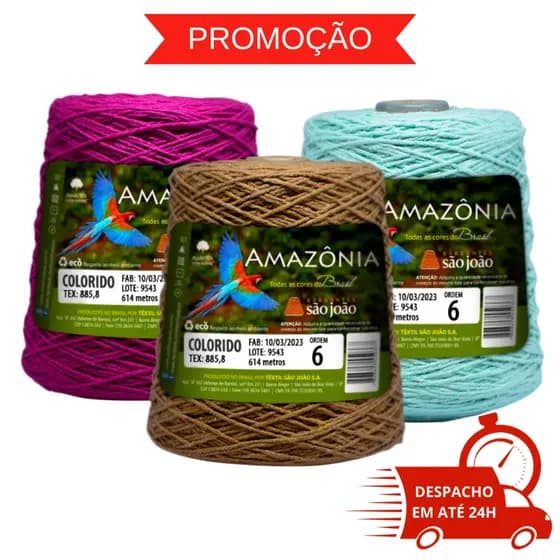 BARBANTE AMAZÔNIA 600 GRAMAS FIO 6 - 614 METROS - MARCA SÃO JOÃO