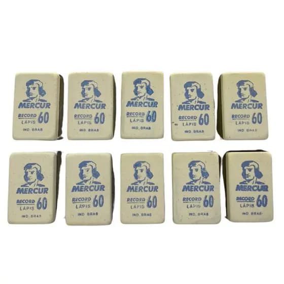 Kit Borrachas Antigas Mercur Record Nº40 / Nº60 – Clássicas Colecionáveis Vintage