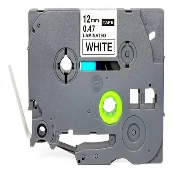 Fita Rotuladora Tze-231 12mm Compatível Brother Branco E Preto