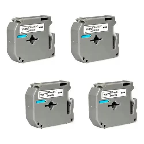Kit 4 Fitas Plásticas M-k231 Pt70, Pt70bm E Pt80 Compatível Cor Branco