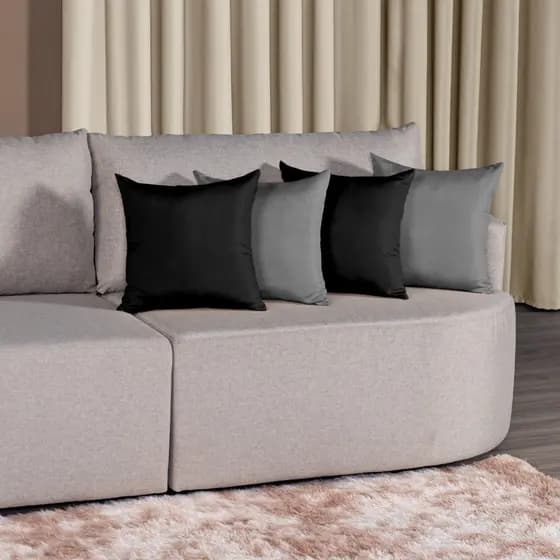 Kit 4 Almofadas Decorativas Lisas 0,40cm x 0,40cm Para Sofa- Decoraçao Luxo