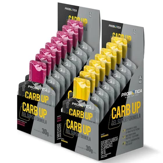 Kit 2x Carb Up Gel Super Fórmula Display 10 Sachês de 30g - Probiotica Gel de Carboidrato Carbogel
