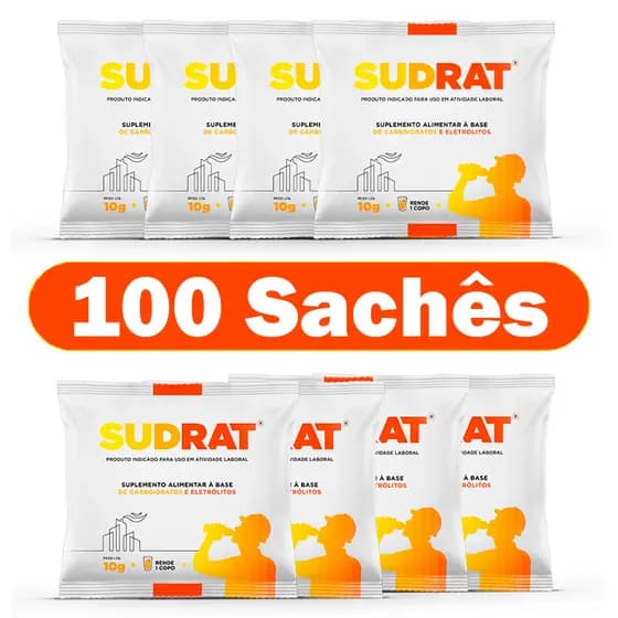 Repositor Hidroeletrolítico Isotônico Em Pó Sudrat 100 Sachês De 10g Cada (Repositor Energético)