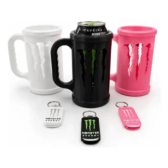Porta Lata Monster Resistente c/Abridor Exclusivo Energetico