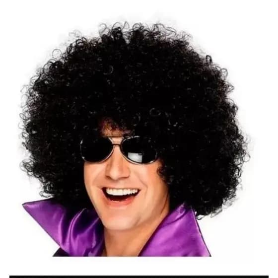 Peruca preta cacheado ondulado super gigante Black Power fantasia Carnaval P/ Festa Tematica cosplay