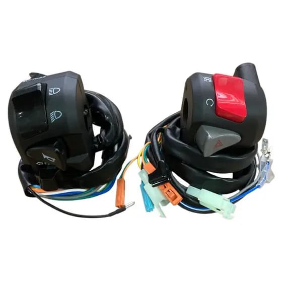 Kit Punho Luz Com Lampejador + Punho De Partida Cb 500 Com Plug Cg Titan Fan Start 150 160