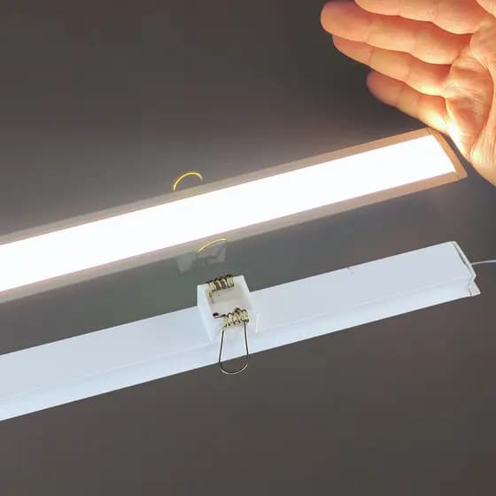 Perfil LED Embutir 40x12 Branco 1m Spero 2m Fita LED 32W Luz Neutra 4000K 127V Direto na Rede