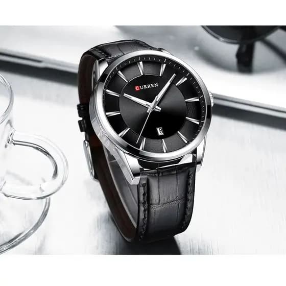 Relógio Masculino Curren 8365 pulseira de couro