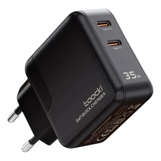 Fonte Carregador Original Toocki Gan 35w 2 portas Tipo C, de carregamento rápido
