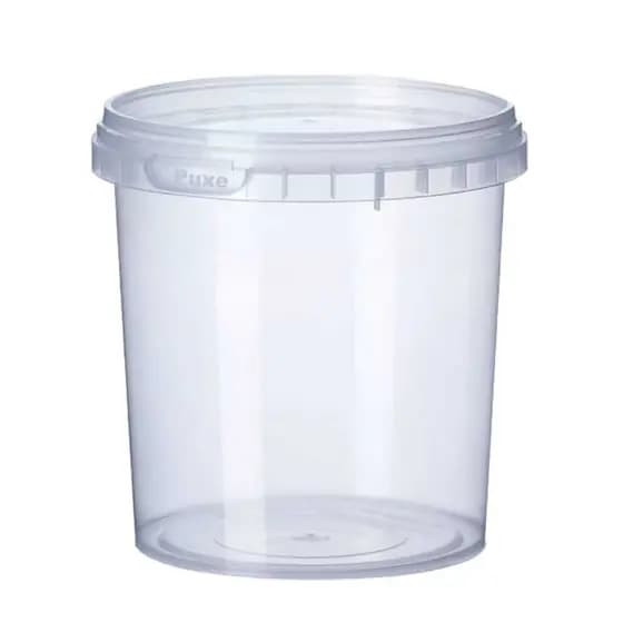 30 un Pote Plástico Redondo Cristal 220 ml com Lacre na Tampa Bolo no Pote