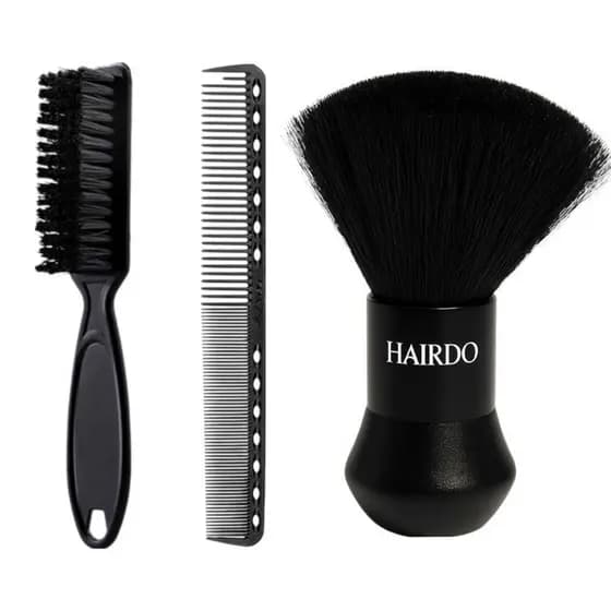Kit Espanador Bolinha Com Pente Carbono e Escovinha Para Limpeza Disfarce