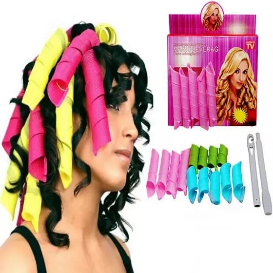MODELADOR FORMADOR DE CACHOS BOBS MAGICO ROLINHOS CACHEADOR PARA CABELO ENROLADOR CURL LEVERAG PRO