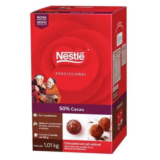 Chocolate Em Pó 50% Cacau Dois Frades 1,01kg Nestlé