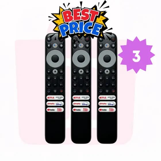 KIT 3 Controle Remoto TCL Netflix e YouTube para Smart TV 4K COMPATÍVEL
