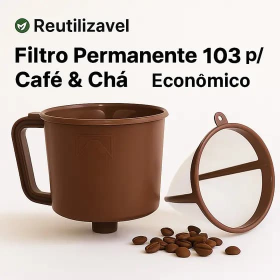 Coador filtro Reutilizável 103 Café & Chá – Ecológico, Econômico e Fácil de Lavar 🌿 cafe