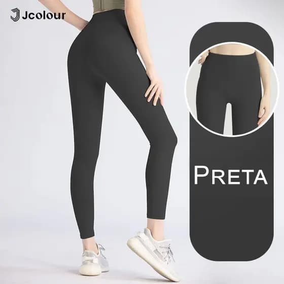 Calça Feminina Slim De Cintura Alta Para Ioga , Controle De Barriga