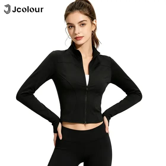 Jcolour Jaqueta Feminina UV Slim para Yoga e Ciclismo com Proteção P M G