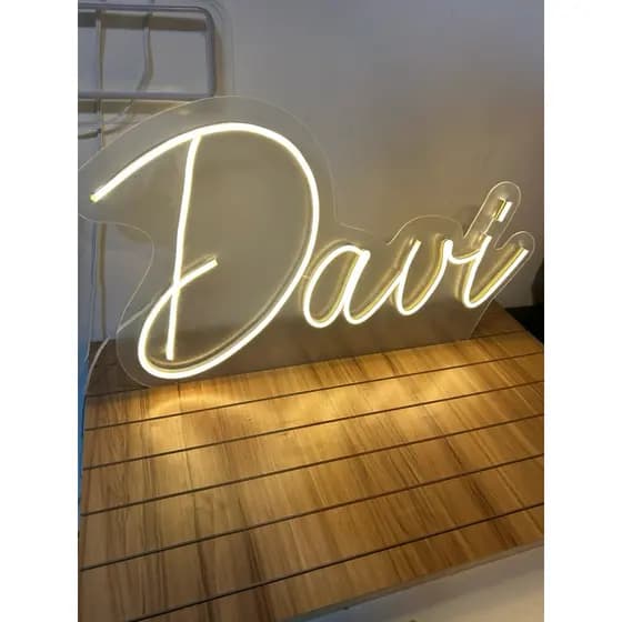 placa neon led com nome personalizado