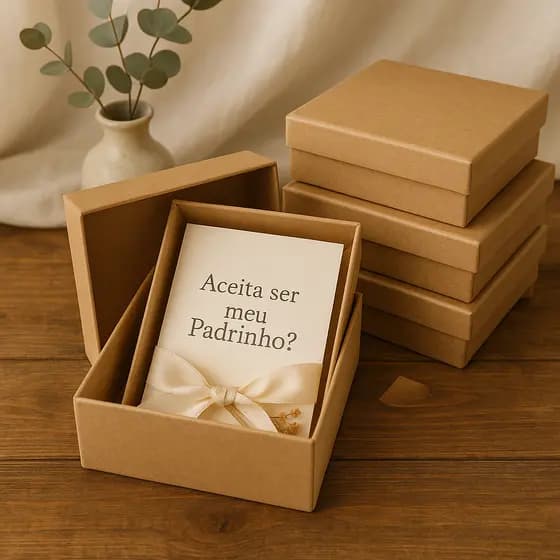 Kit 4 Caixa Caixinhas 10x10x5 MDF Liso Padrinhos Lembrancinhas Festas Casamento Artesanato Presente