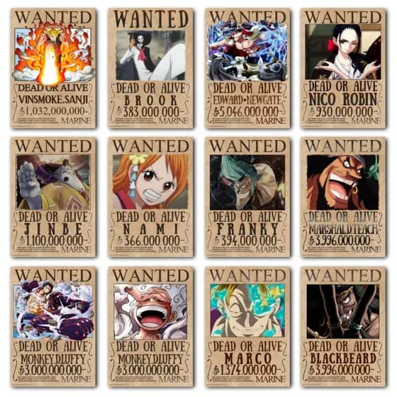 Quadros Decorativos One Piece - Envio Imediato - Impressão a laser -Não perde a Cor- Já com Adesivo