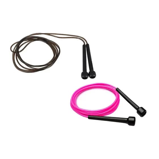 Corda de Pular Regulável - PVC - Rosa / Preta