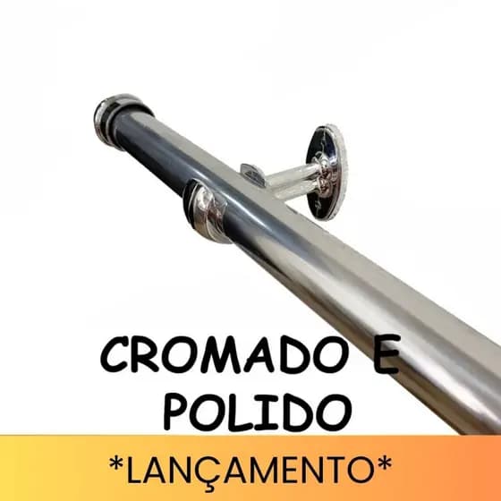 Kit Varão P/ Cortinas 3,00 Metros 28mm (Grosso) Alumínio não enferruja