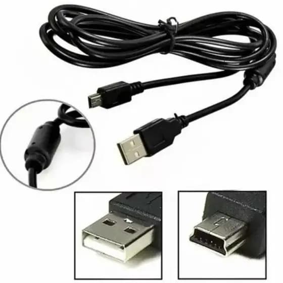 Cabo Usb Mini B V3 P/ps3 C Filtro 1,5 Metros Gps Controle ps3