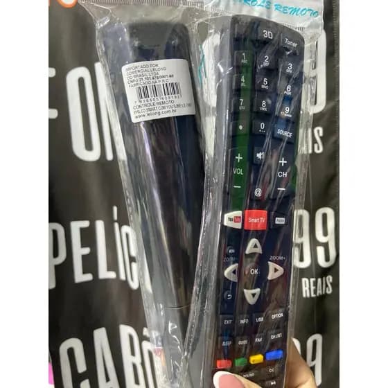 Controle Compatível Tv Philco Led Smart Netflix 3d Rc3100l03 le 7007