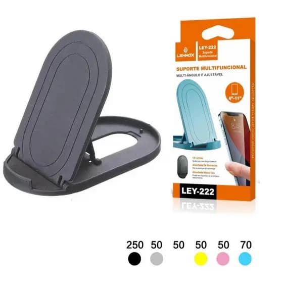 Suporte para Celular de mesa Universal e Tablet Ajustavel LEY-222
