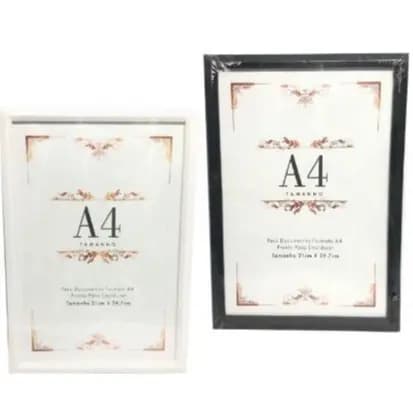 Quadro Porta Diploma A4, Certificados e Retratos com Moldura Moderna – Pendurar ou Mesa