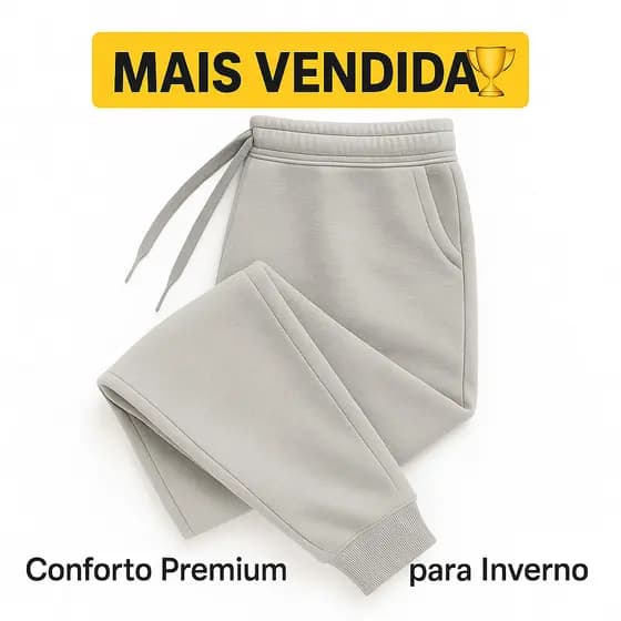 Calça moletom masculina grossa