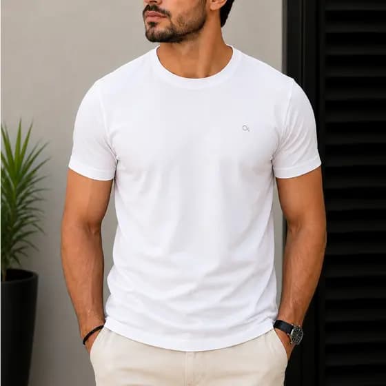 Camiseta Básica ogochi Premium 100% original Algodão Manga Curta slim