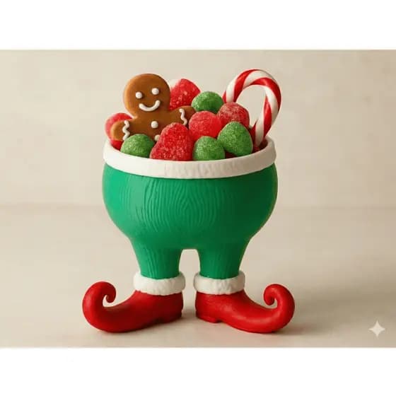 Cachepot Grinch Natal Vaso Decorativo Pote Doces Mesa