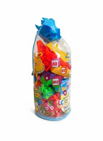 Blocos de Montar Educativos Kids - Peças Coloridas com Bolsa Prática - Estimula IQ & EQ