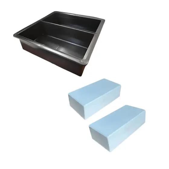 Kit 10 Formas Tijolinho 20x10x6 Para Concreto Dupla Cavidade