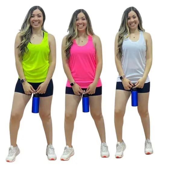Kit 5 Regatas Femininas Academia Musculação Fitness Treino Atacado