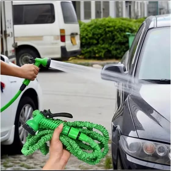 Mangueira Mágica Flexível 30M -45Mcom 7 Modos de Jato para Jardim e Carro – 2Cores Disponíveis