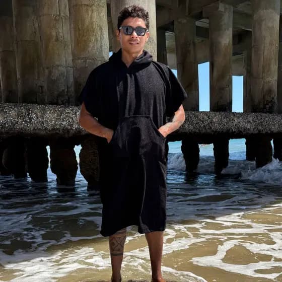 Poncho Toalha Roupão Surf Praia Kite Natação Piscina Secagem Rápida Troca de Roupa Unissex