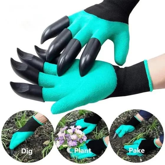 Luvas Genie De Jardim Com Garras , De Jardinagem Impermeáveis Para Escavação E Plantio Trabalho De Borracha Respiráveis