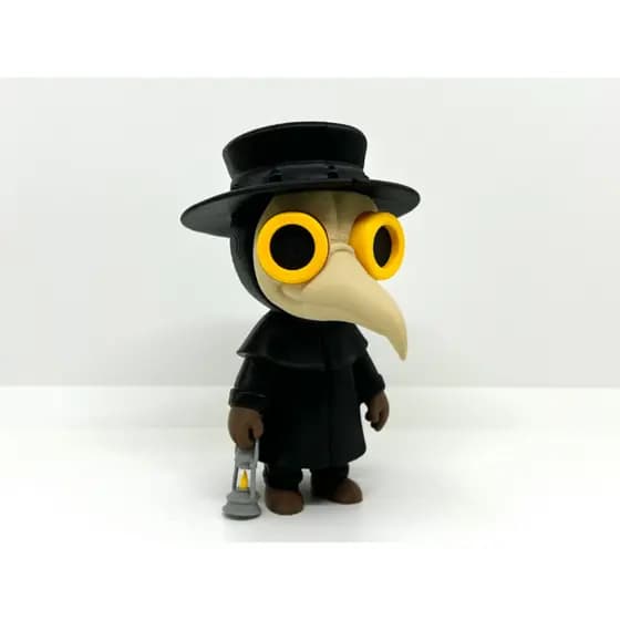 Mini Plague Doctor Quirky Gótico Decoração Original Exclusivo Horror Kawaii Chibi