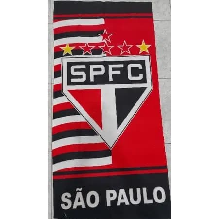 Toalha de Banho São Paulo FC Toalha Banho Praia Tricolor