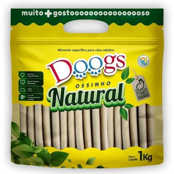 Petisco Pet ossinho palito para Cachorro todas as raças 100% VEGETAL (1KG)