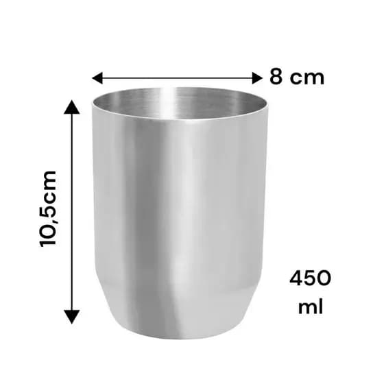 Copo 450 ml Para Bebidas Gelada Alumínio Reforçado